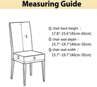 Elastic Chair Cover Stretch Removable Washable Short Dining Chair Cover Protector Seat Slipcover - Polyster, Elastic/ Stretchable, Multipack of1